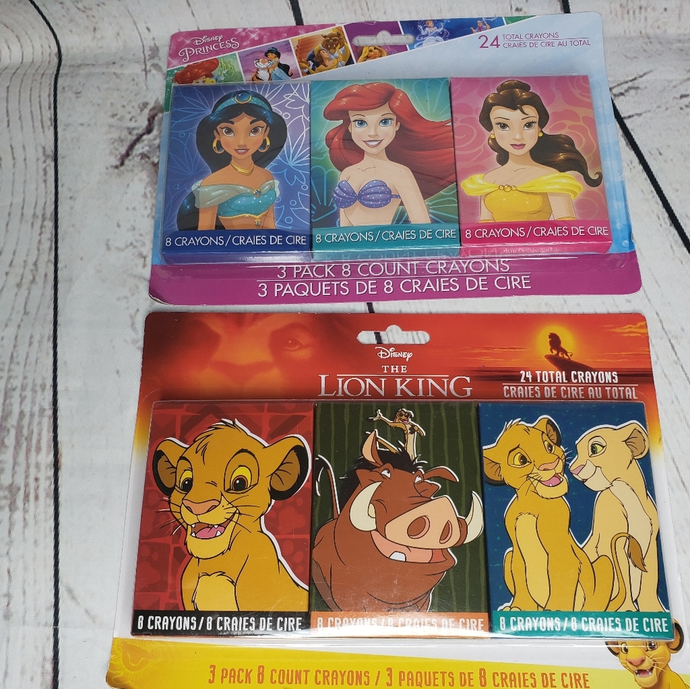 Lion king And Princess Crayon Pack